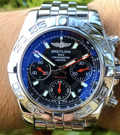 breitling chronomat 41 steel polished bezel pilot bracelet|Chronomat B01 42 Stainless steel .